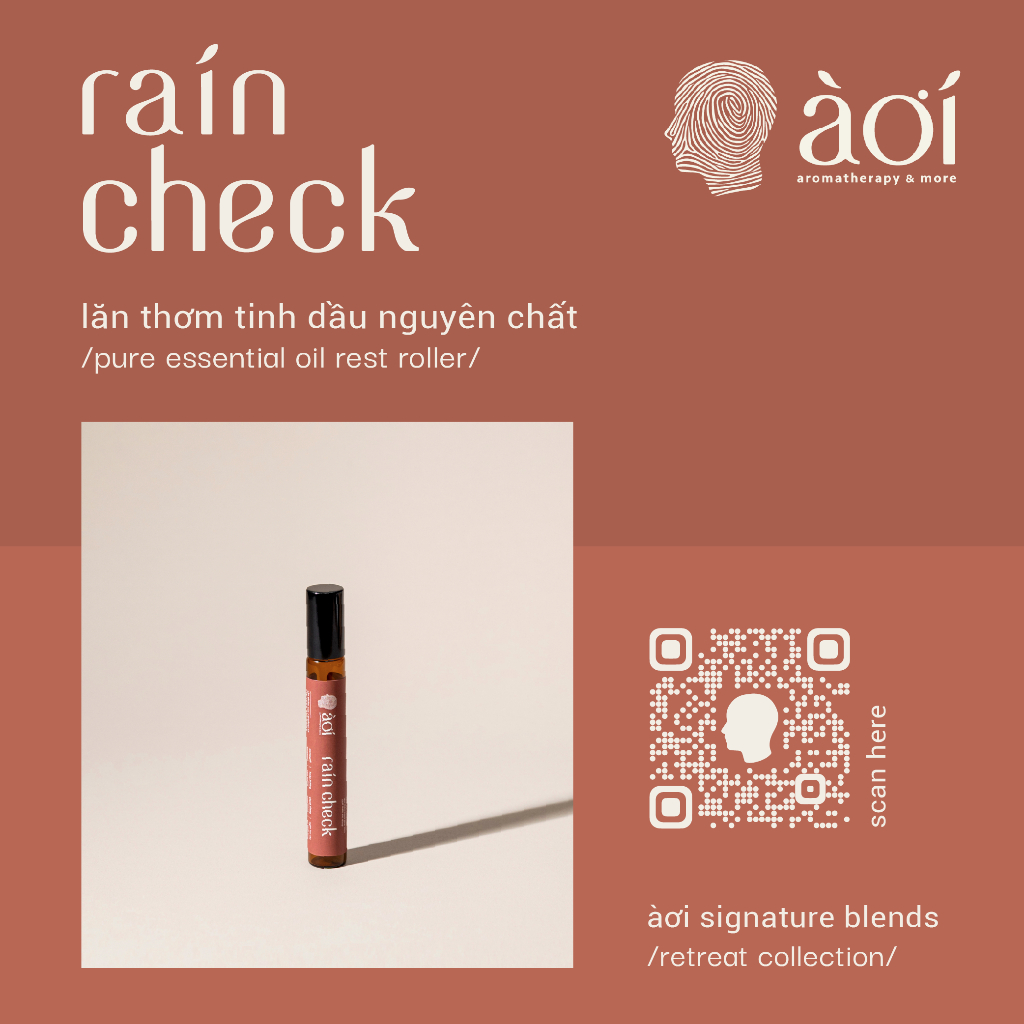 lăn thơm tinh dầu thiên nhiên rain check | pure essential oil rest roller | àơi signature blend in /retreat/