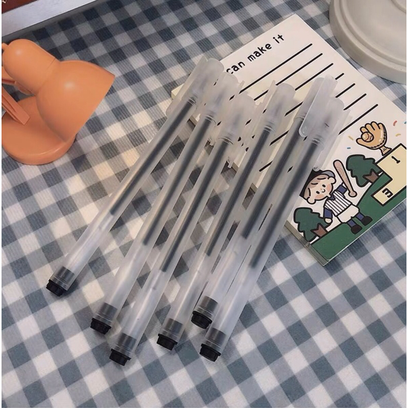 Bút bi trơn nắp cài hottrend tiktok ba màu mực giá rẻ