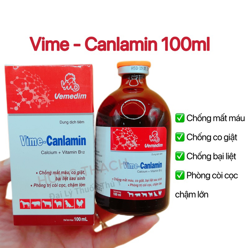 Vime Canlamin chai 100ml chăm sóc vật nuôi Vitamin , chất bổ sung dinh dưỡng
