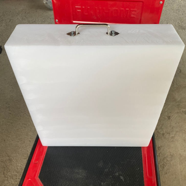 Thớt nhựa dày 10cm,KT 40x50x10cm, chuyên băm chặt, hàng việt nam chất liệu PE cao cấp, có quai xách