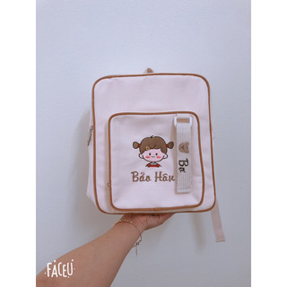 Balo thêu tên bé style Hàn Quốc
