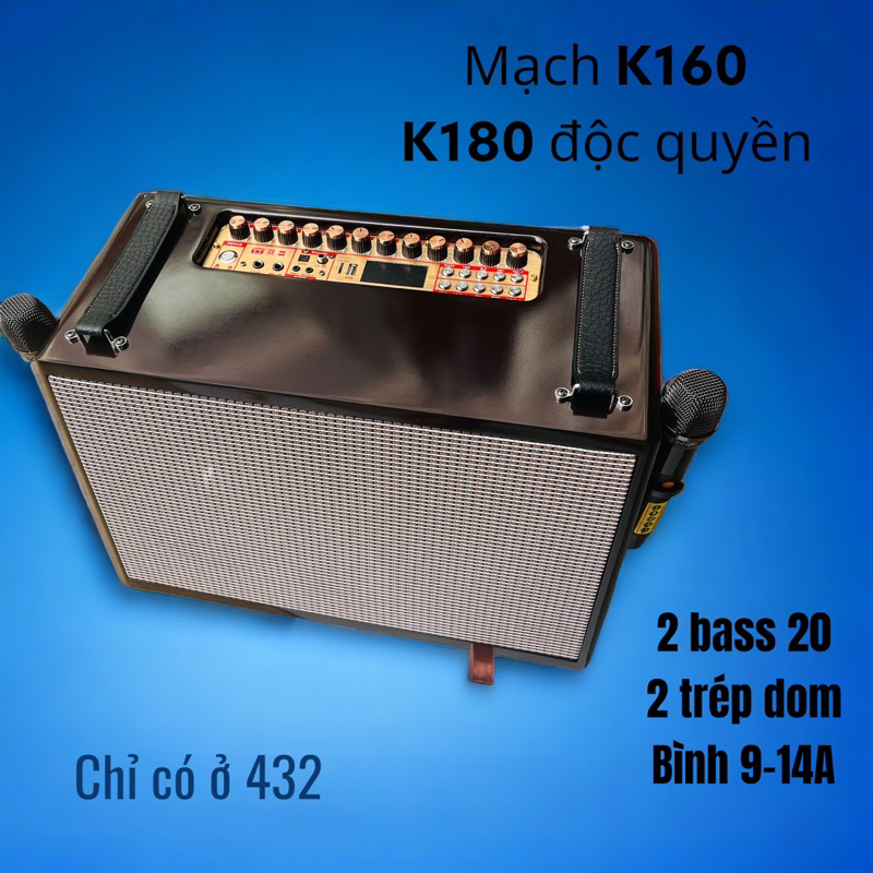 VỎ THÙNG VÀ LOA THÀNH PHẨM 2 BASS 20 MẠCH K160 K180 VÀ 2 TRÉP BÌNH 14A MICRO CAO CẤP NHẤT