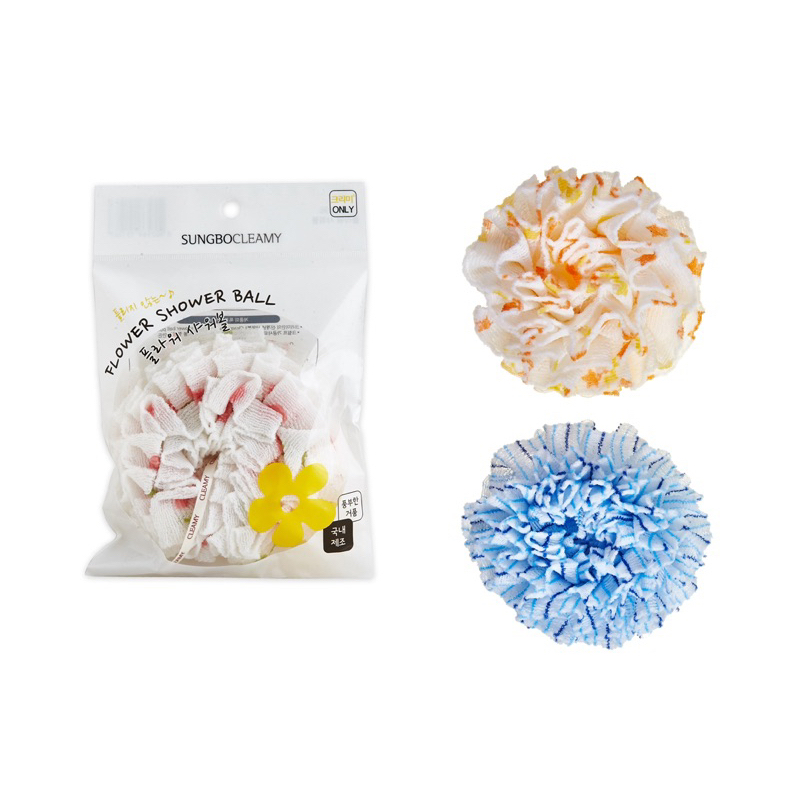 Bông tắm  siêu tạo bọt massage tẩy tế bào ch.ết toàn thân Sungbo Cleamy - Flower
