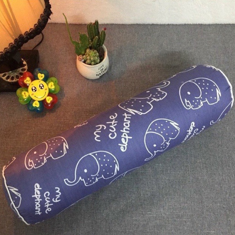 Gối ôm cho bé cotton 100% vỏ gối ôm cho bé size 20x60cm khóa kéo sẵn tại samsam- bedding