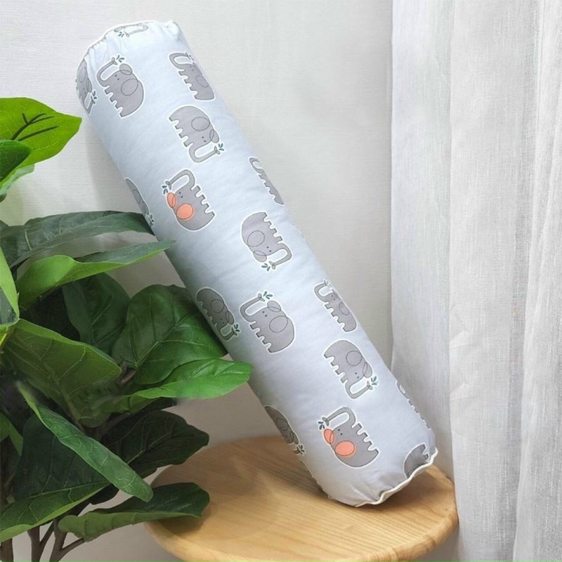Gối ôm cho bé cotton 100% vỏ gối ôm cho bé size 20x60cm khóa kéo sẵn tại samsam- bedding