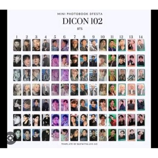 Lẻ card dicon 102 bts 100% official