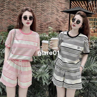 Set Bộ Đùi Cotton Kẻ MiuMiu