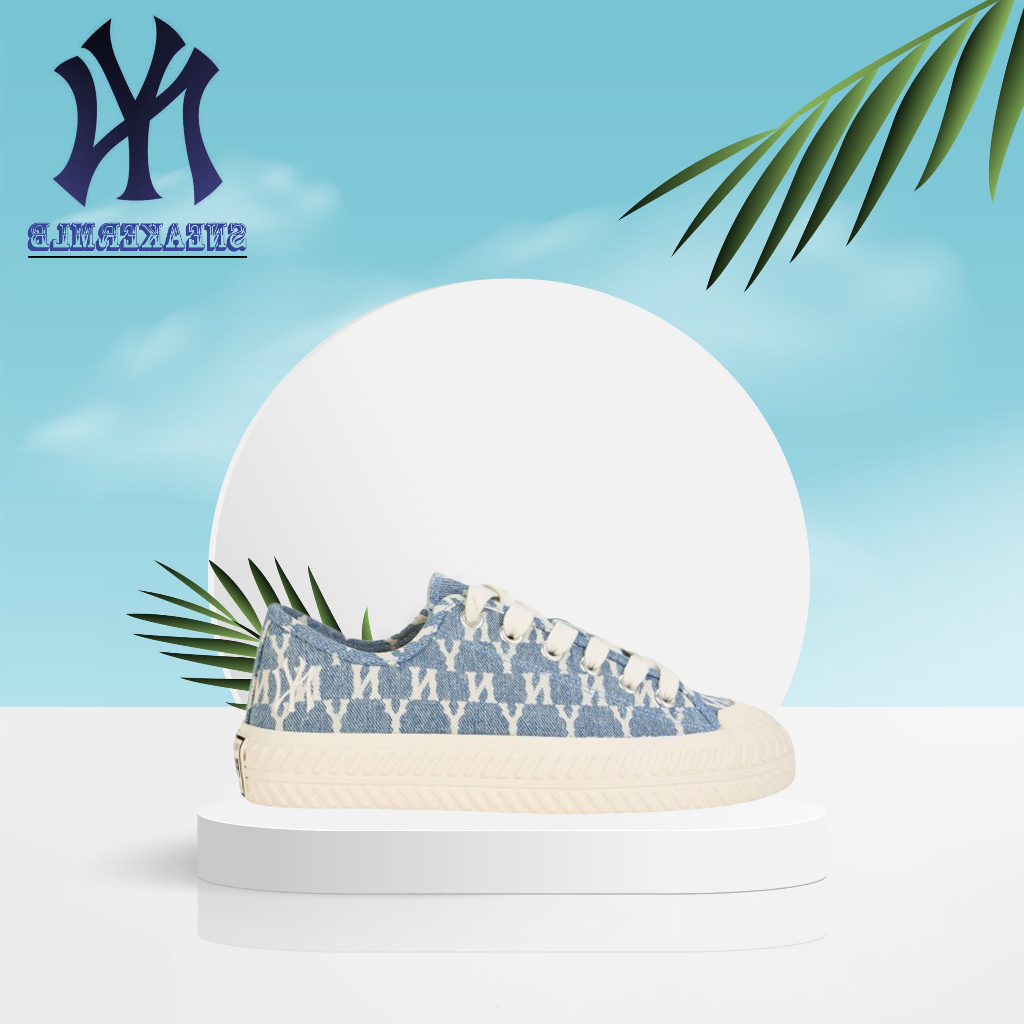 Giày MLB Playball Monogram Denim Chính Hãng