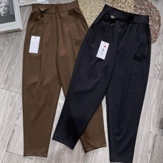 Quần baggy nữ, Quần baggy loggo chữ M, quần vải co giãn, thời trang công sở vải umi hàn cao cấp-XƯỞNG MAY THUVU,