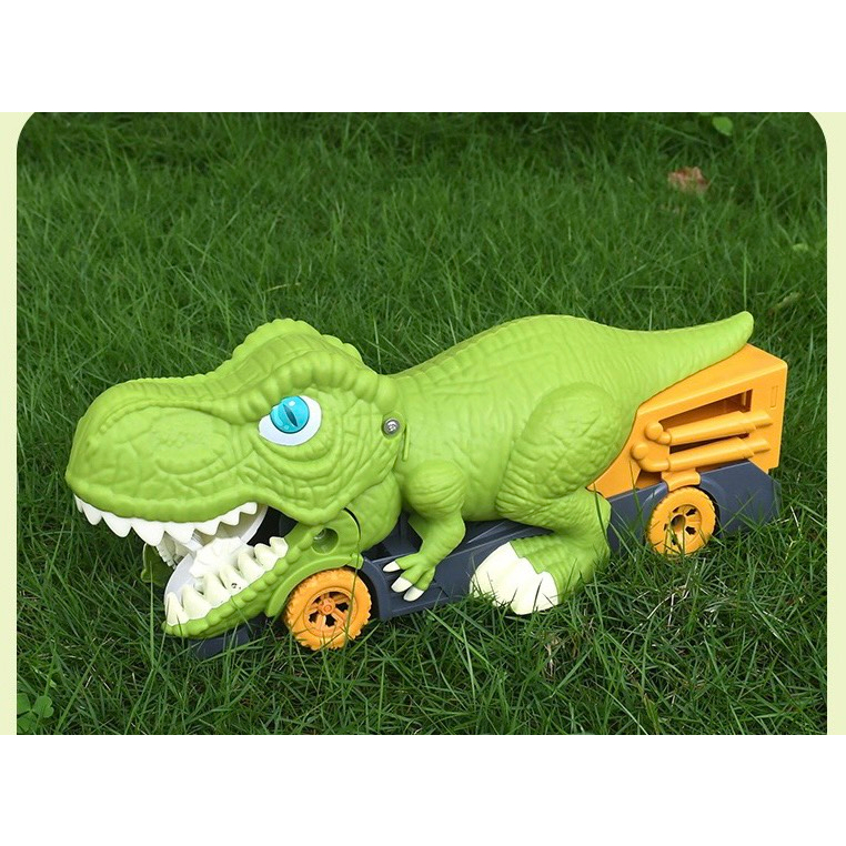Bộ đồ chơi xe ô tô khủng long nuốt xe dễ thương cho bé