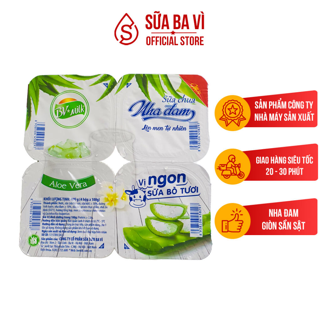 Sữa Chua Nha Đam Ba Vì - Vỉ 4