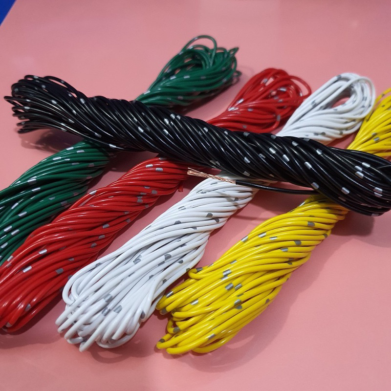 Dây điện nhật xịn 0.3 0.5 1.0 Dây điện oto 10mét - giao màu ngẫu nhiêu
