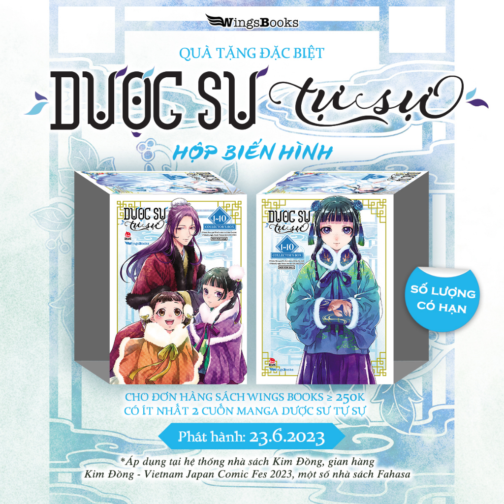 Combo Dược Sư Tự Sự  manga tập 9+10 và light novel tập 3