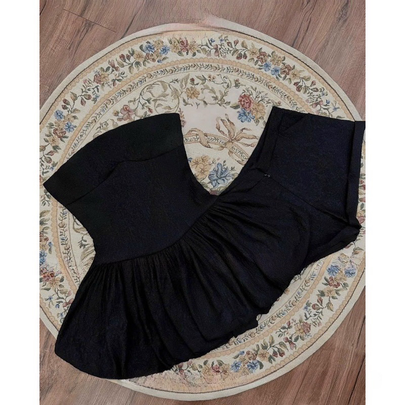 Set Bộ Xốp Nhún Áo Quây Bí Xoè + Quần Short Đùi