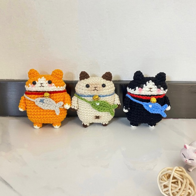 Ốp Case Airpods 1/2/Pro/3 Bằng Len - Case Airpod Mèo Len - Airpod Handmade- Case Airpod Bằng Len