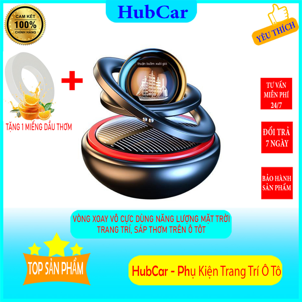 Sáp Thơm Khử Mùi Ô Tô Dạng Vòng Xoay Vô Cực Trang Trí Ô Tô Bắt Mắt Gắn Trên Taplo Dùng Năng Lượng Mặt Trời