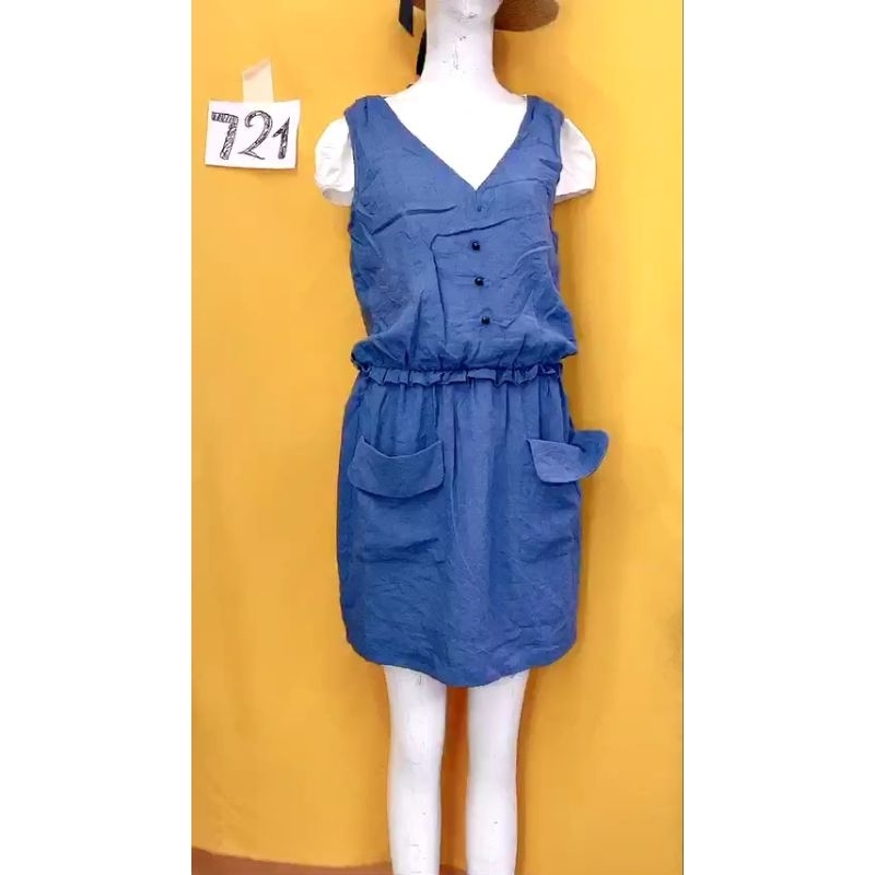 đầm thun phối yếm sơmi. S721