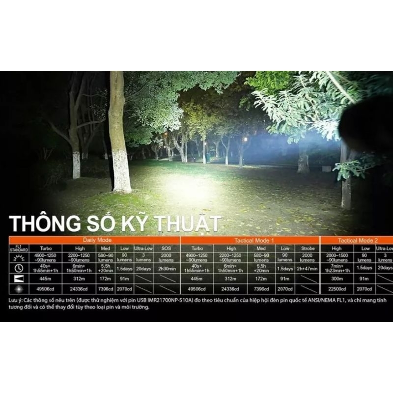 Đèn pin chiến thuật Acebeam P17, XHP 70.3 4900lm -445m, 21700-5100mah