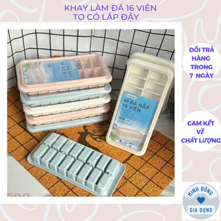 Khay làm đá 16 viên có nắp đậy có nhiều mẫu lựa chọn