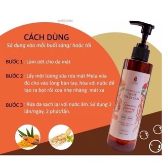 Sữa rửa mặt nghệ nhân sâm Mela 200ml