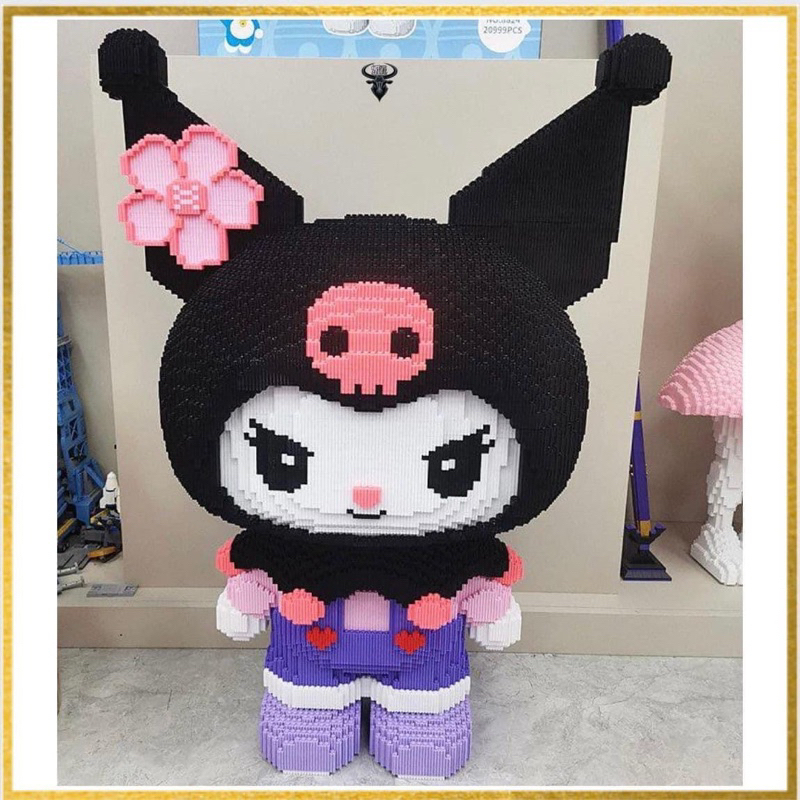 Xếp hình thỏ melody và kuromi cỡ lớn 1m 80cm đồ chơi xếp hình nano 3d cho bé chuẩn mẫu