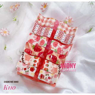 [NHÍ] Kẹp tóc càng cua 3 răng size mini in trái cây gam màu hồng cam - Honey