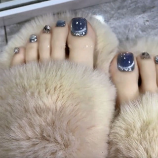  Bộ 24 móng chân giả mắt mèo đính đá siêu đẹp C-05 