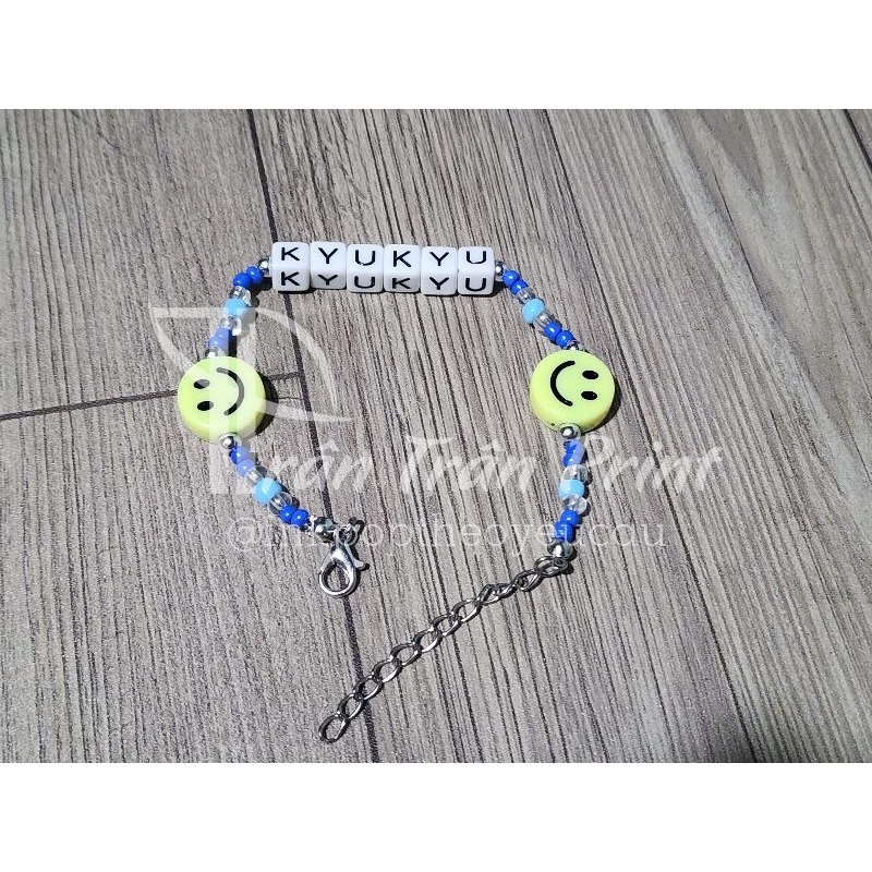 Vòng tay hạt cườm tông xanh super junior