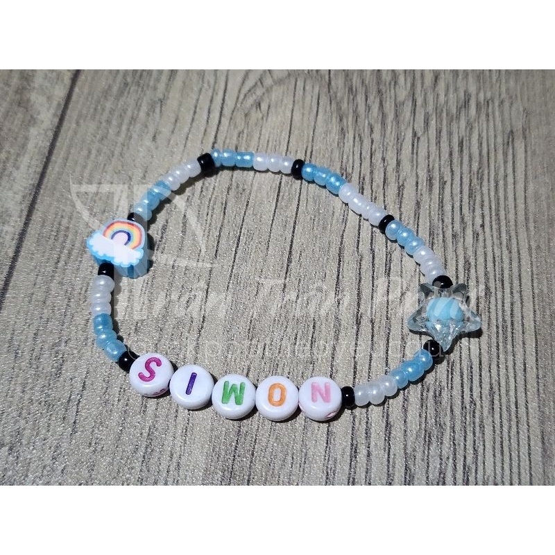 Vòng tay hạt cườm tông xanh super junior