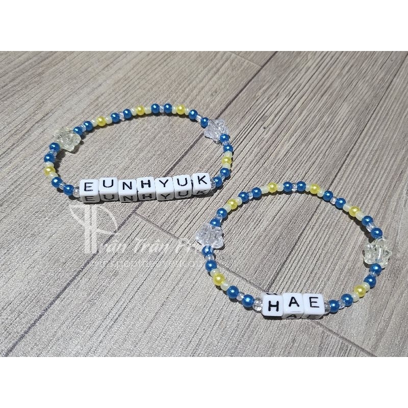 Vòng tay hạt cườm tông xanh super junior