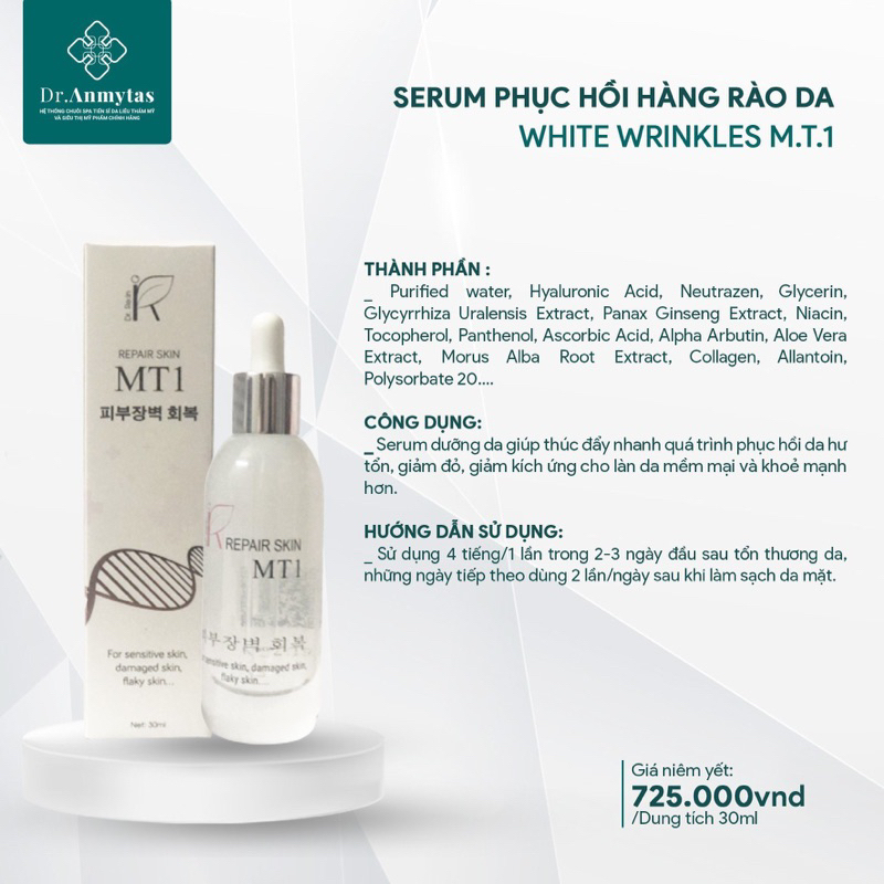 Serum phục hồi MT1 của Dr.Anmytas 100 % chinh hãng