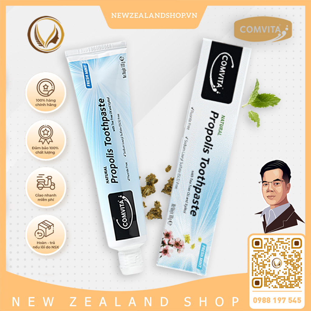 Kem đánh răng keo ong Nhập Khẩu Úc Comvita Propolis Toothpaste (100g)