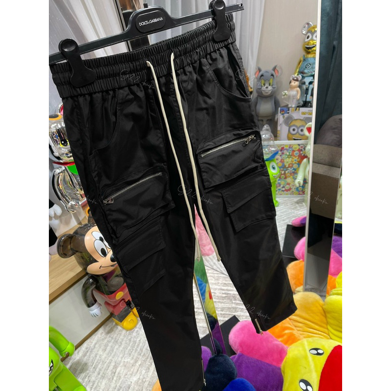 Quần Cargo pant zipper khoá kéo ngang vải gió ống trùm sneaker