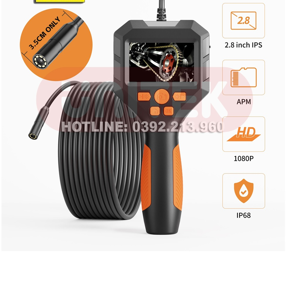 Camera Nội Soi Công Nghiệp: dùng Chống Nước IP68 Màn Hình IPS 2.8-inch Có Đèn LED Để Kiểm Tra Phương Tiện Đường Ống