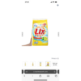Bột giặt Lix Extra hương chanh 5.5kg