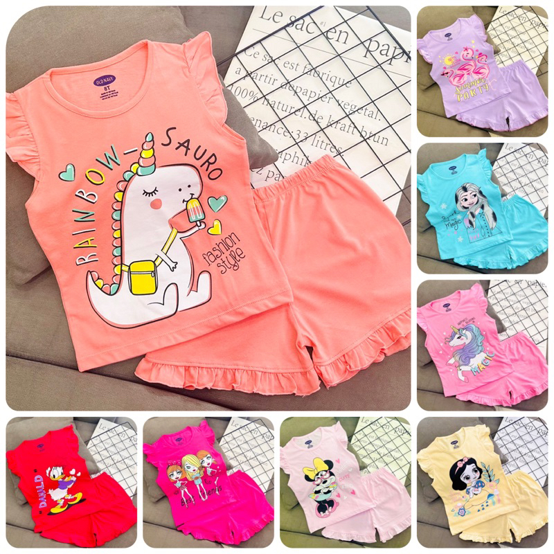 8-35kg | Bộ sọt bé gái tay cánh tiên, thun 100% cotton