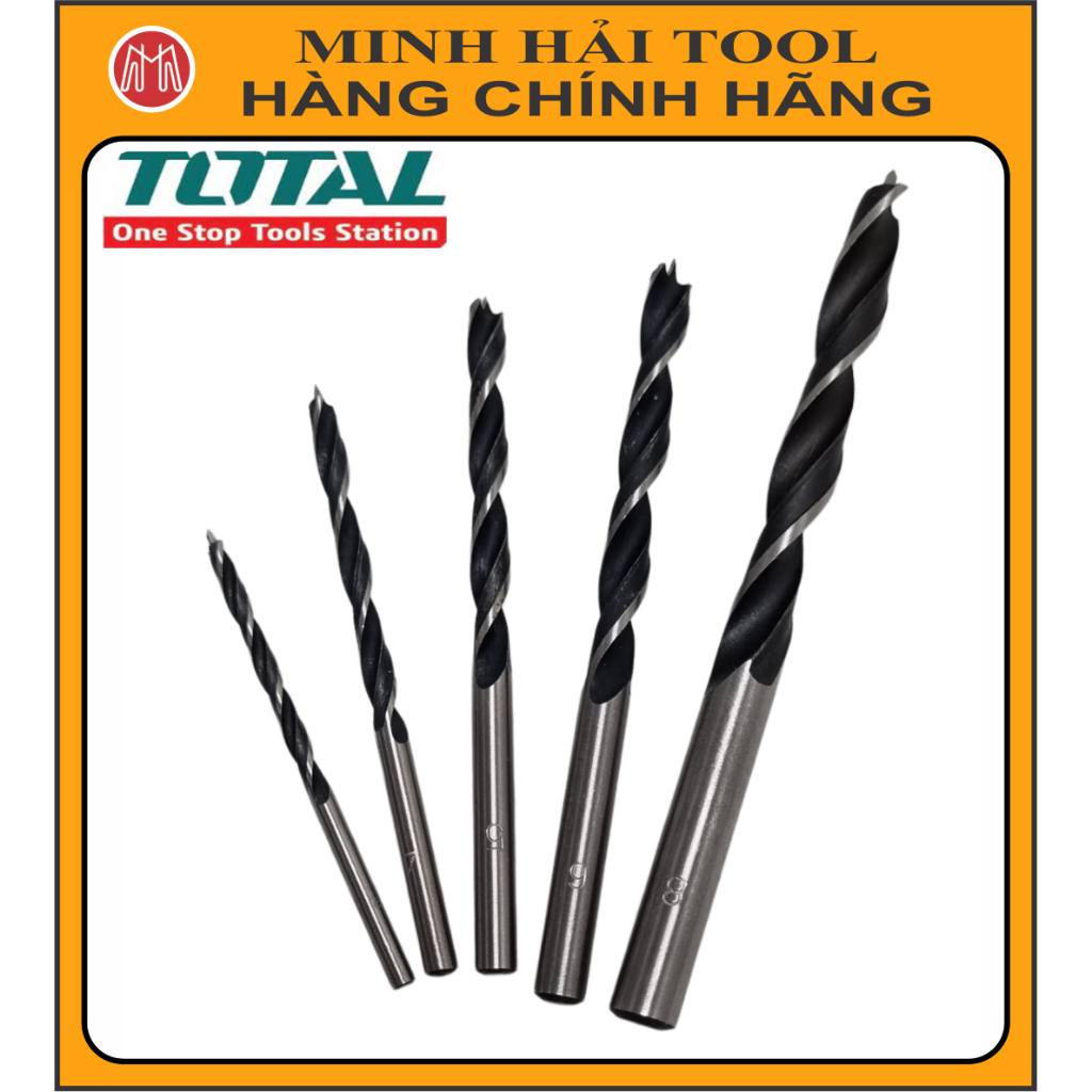 Bộ 5 mũi khoan gỗ TOTAL TACSD7055