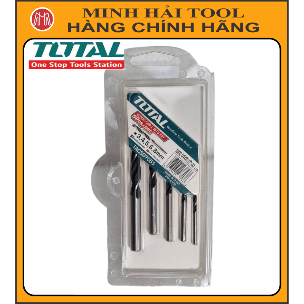 Bộ 5 mũi khoan gỗ TOTAL TACSD7055