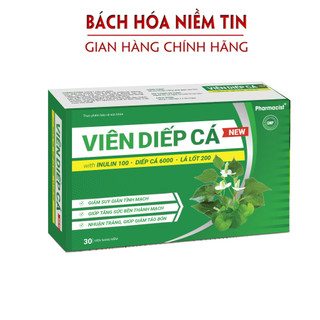 Viên nén tiêu trĩ, giảm táo bón nhuận tràng DIẾP CÁ VƯƠNG 30 viên  Chuẩn GMP Bộ Y tế
