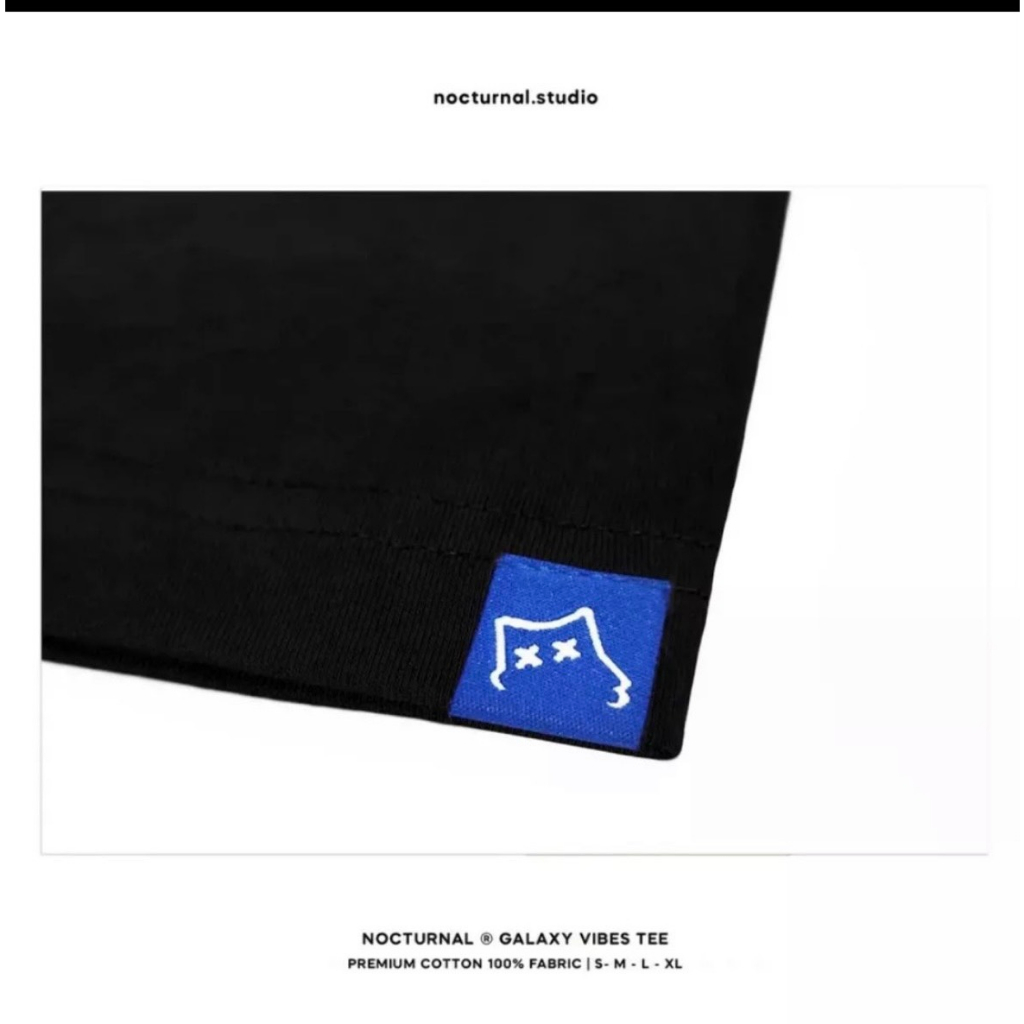 Áo thun, áo phông thêu nổi chữ NOCTUNNAL Galaxy tee from rộng cotton 100%