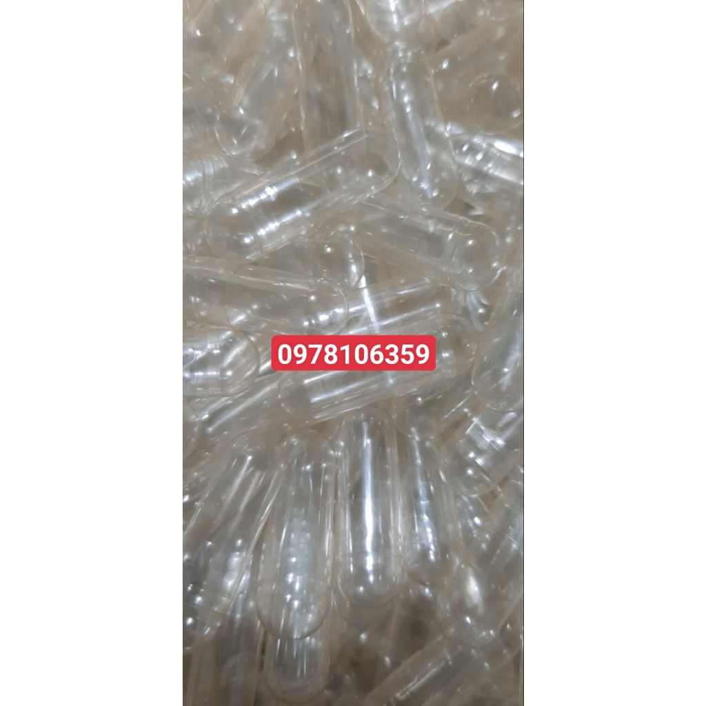 200 vỏ nang rỗng size 0, vỏ nang gelatin, vỏ viên nang capsule làm thí nghiệm