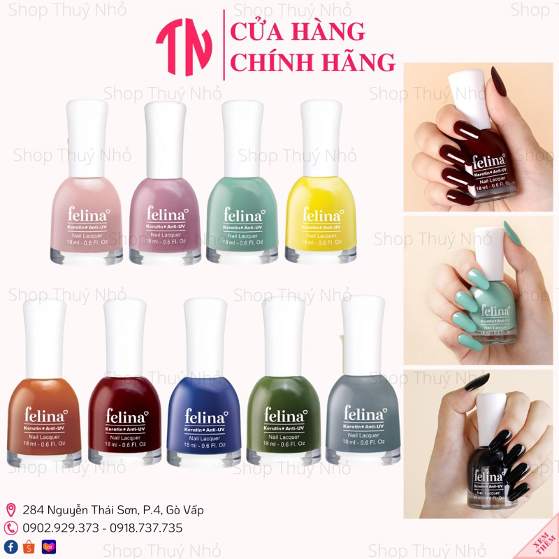 [SƠN MÀU] Sơn thường móng tay Felina cao cấp 18ml chính hãng dụng cụ làm móng tay chuyên nghiệp nghệ thuật nail