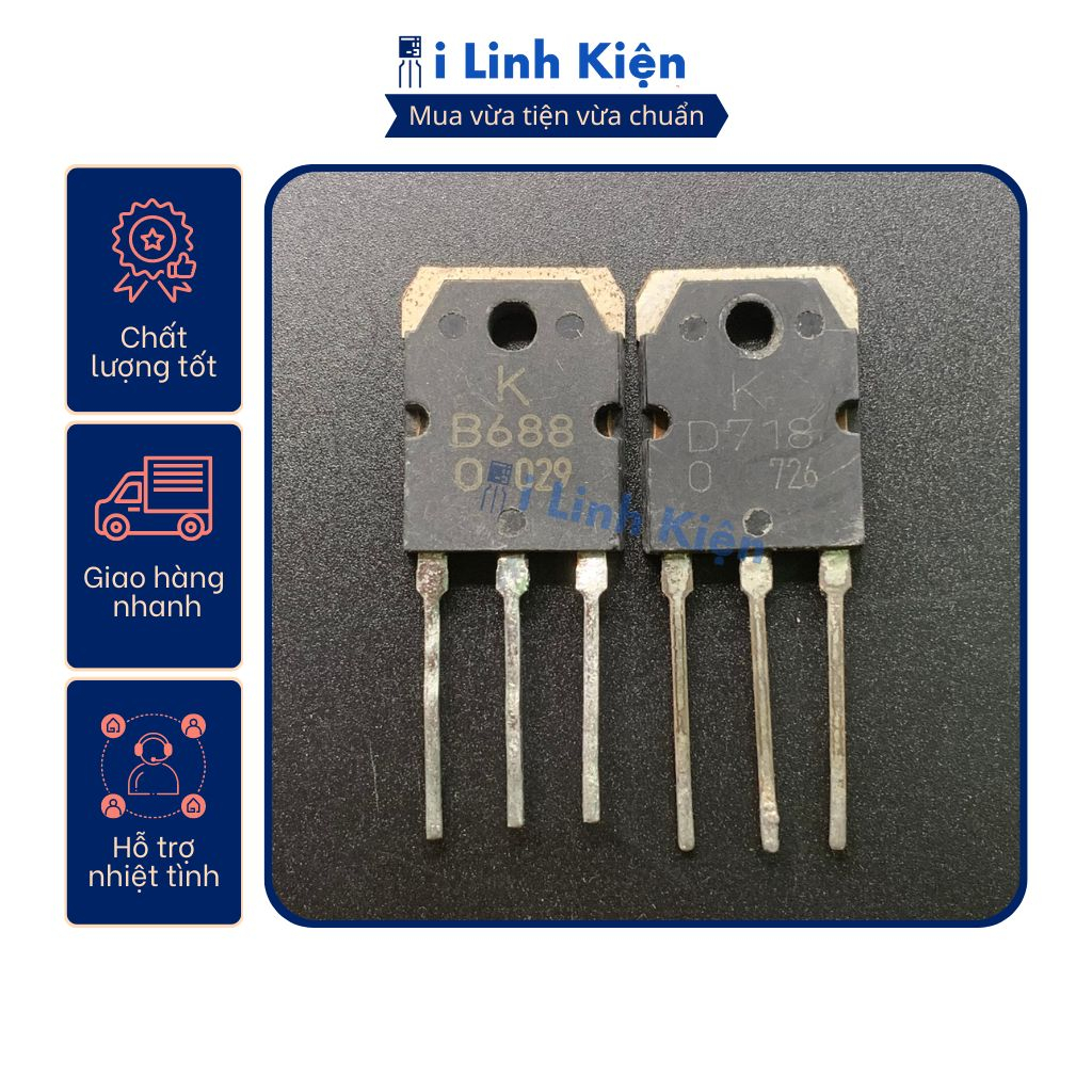 Cặp sò D718 B688 tháo máy chất lượng tốt