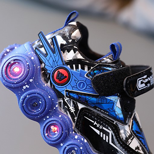 Giày thể thao có đèn Led người máy siêu nhẹ mã 8801-1 Quảng Châu cao cấp cho bé từ 1 đến 6 tuổi