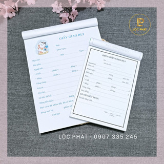 Khuyến mãi 2 quyển, Sổ giao hụi 1 liên siêu xinh kích thước A5+A6