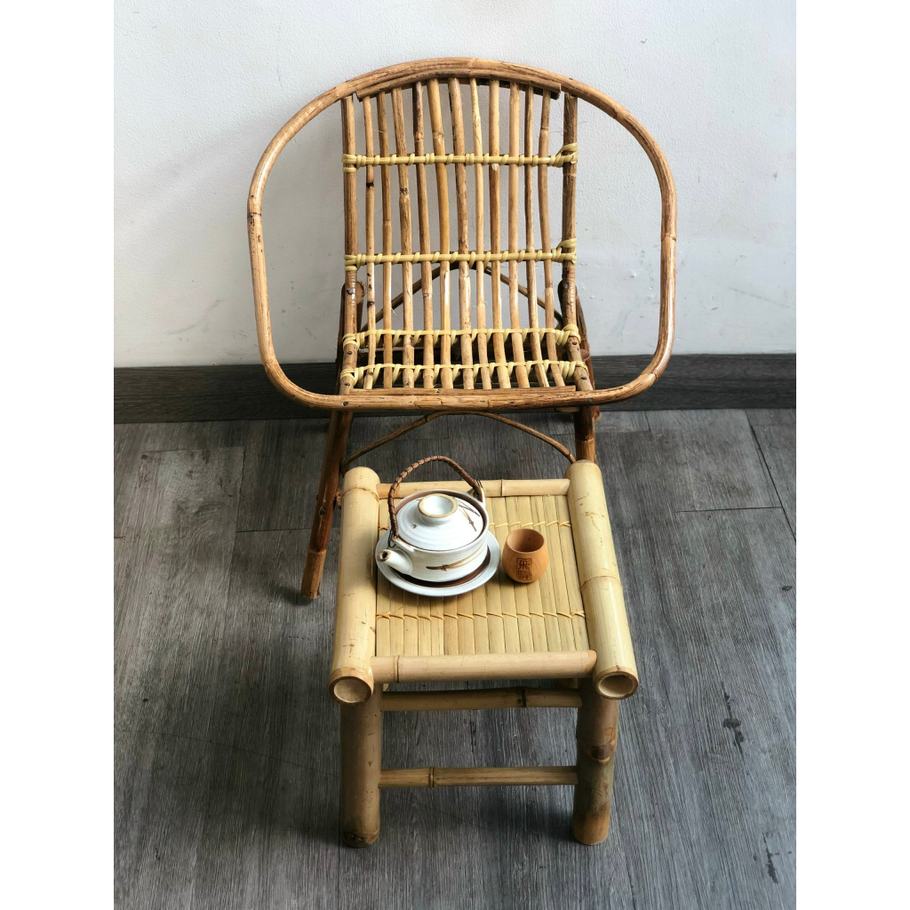 Ghế Mây Sò+Bàn - Decor ban công, sân vườn, chung cư, quán cafe- Sơn PU chống thấm