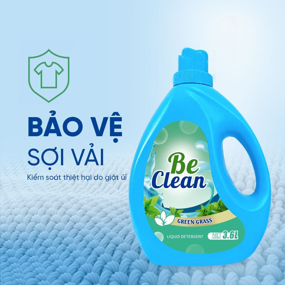 Nước giặt Be Clean 3,6 lít hương Cỏ Xanh