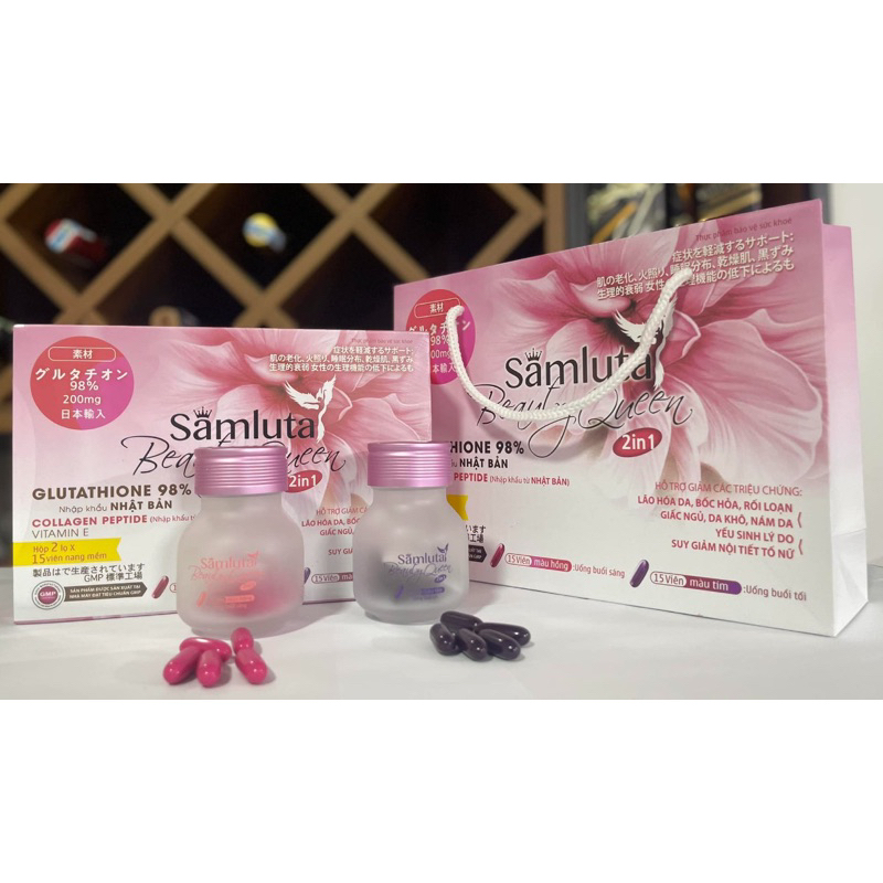 Samluta Beauty Queen 2in1 Glutathione, Collagen peptide