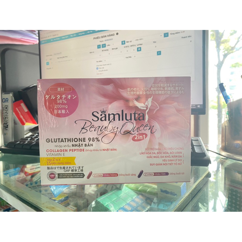Samluta Beauty Queen 2in1 Glutathione, Collagen peptide