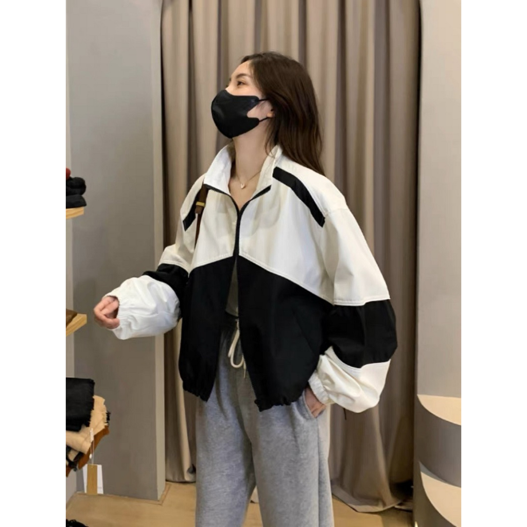 Áo Khoác Dù 2 Lớp Form Croptop Phối Màu Mẫu Mới - Clitus
